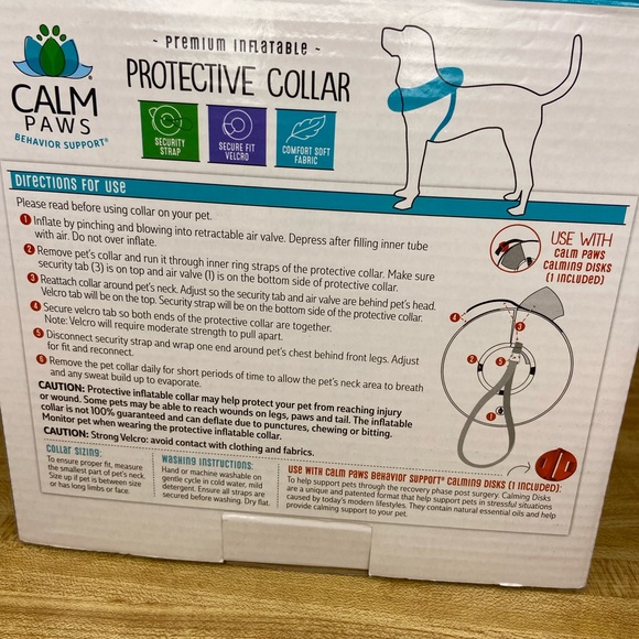 Calm Paws premium inflatable protective collar size large neck 13-18” - Picture 4 of 4